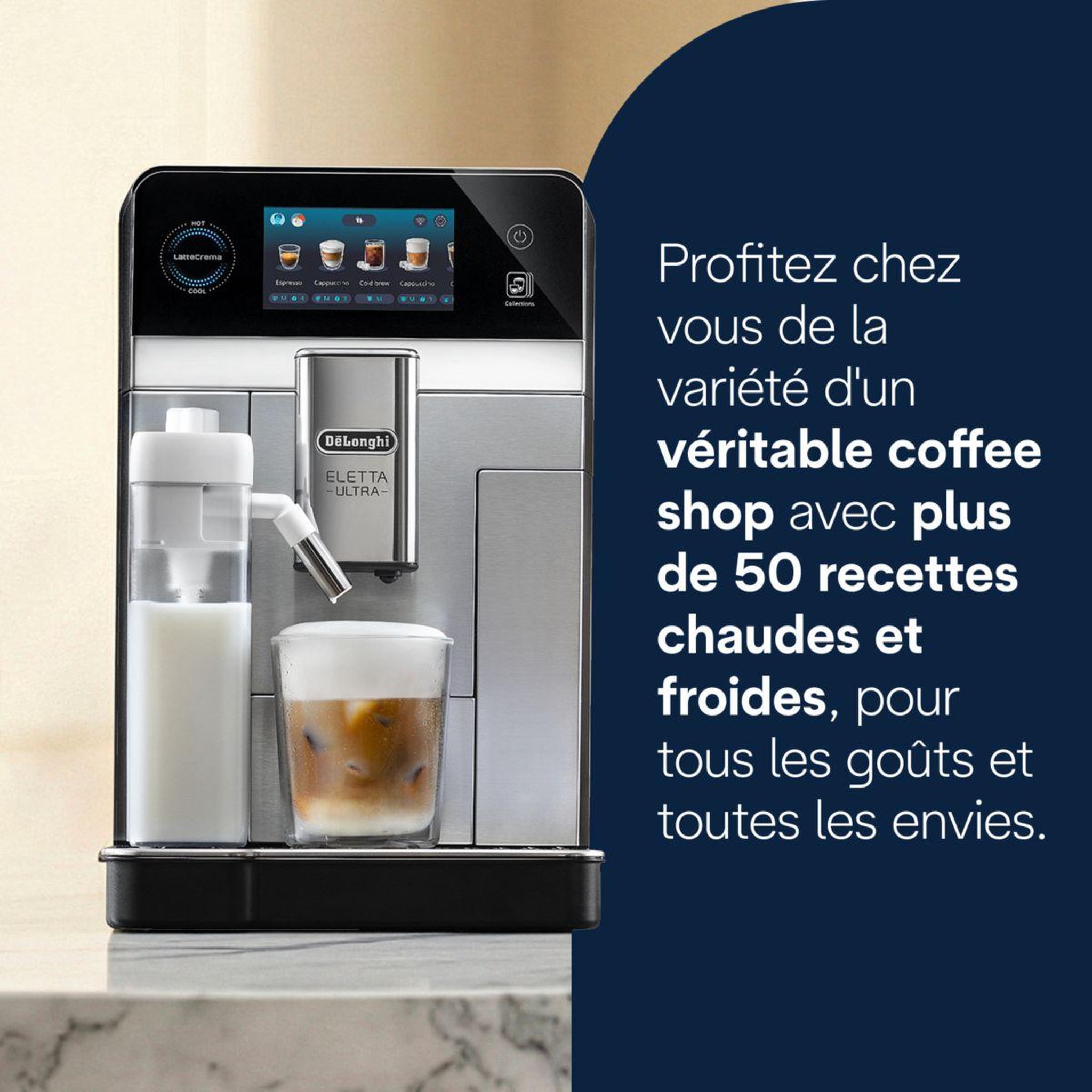 Voir la diapositive 3 : DELONGHI Expresso broyeur eletta ultra ecam470.85.mb technologie silent
