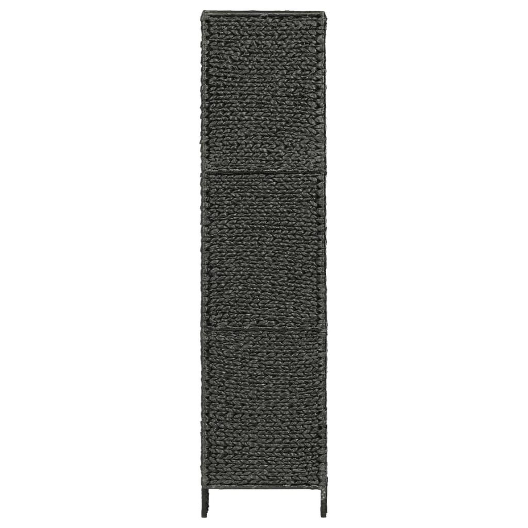 Voir la diapositive 4 : VIDAXL Cloison de separation 4 panneaux Noir 154x160 cm Jacinthe d'eau