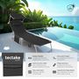 Voir la diapositive 2 : tectake Lot de 2 bains de soleil pliable noir