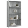 Voir la diapositive 3 : VIDAXL Bibliotheque 4 niveaux Sonoma gris 80x24x142 cm