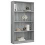 Voir la diapositive 3 : VIDAXL Bibliotheque 4 niveaux Sonoma gris 80x24x142 cm