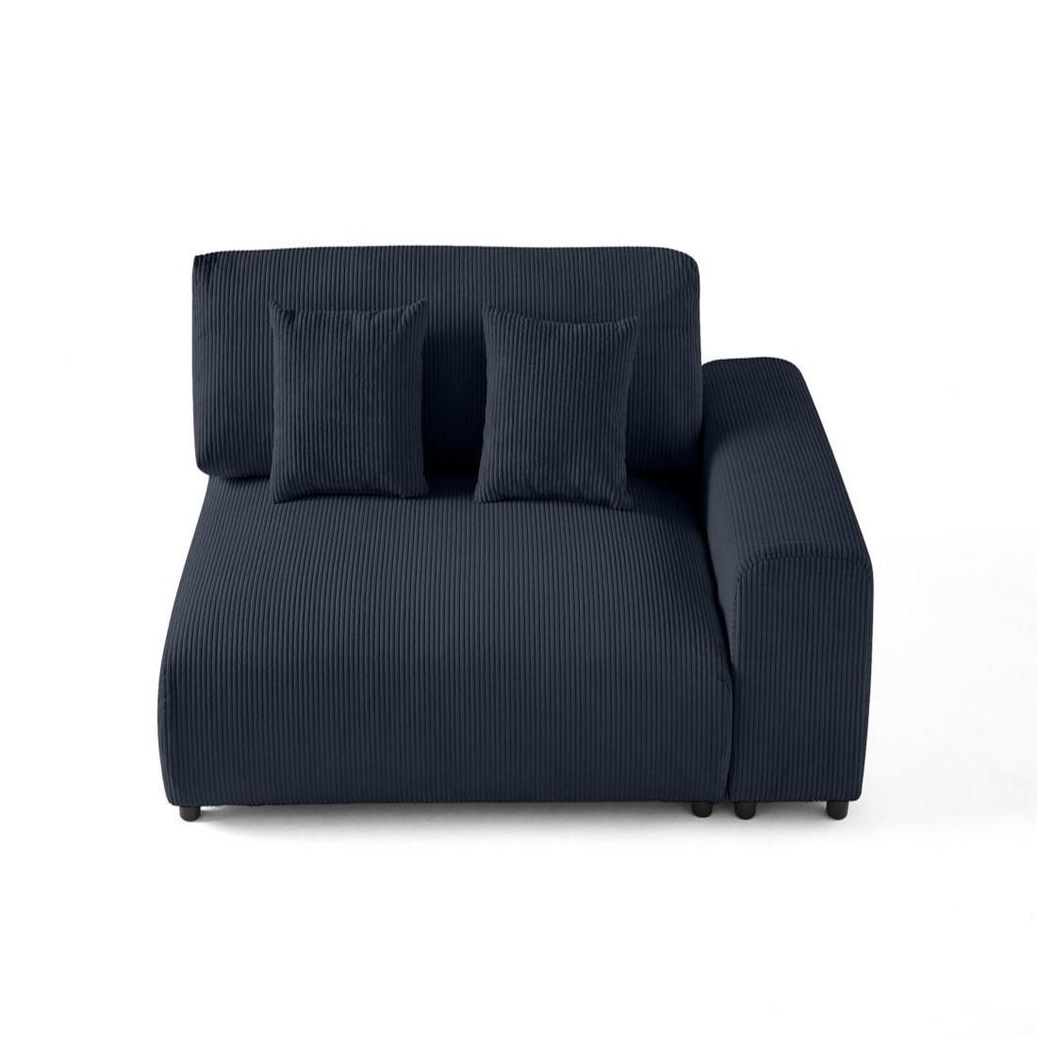 Voir la diapositive 1 : BEST MOBILIER Garance - module d'assise 2 places avec accoudoir droit - en velours côtelé