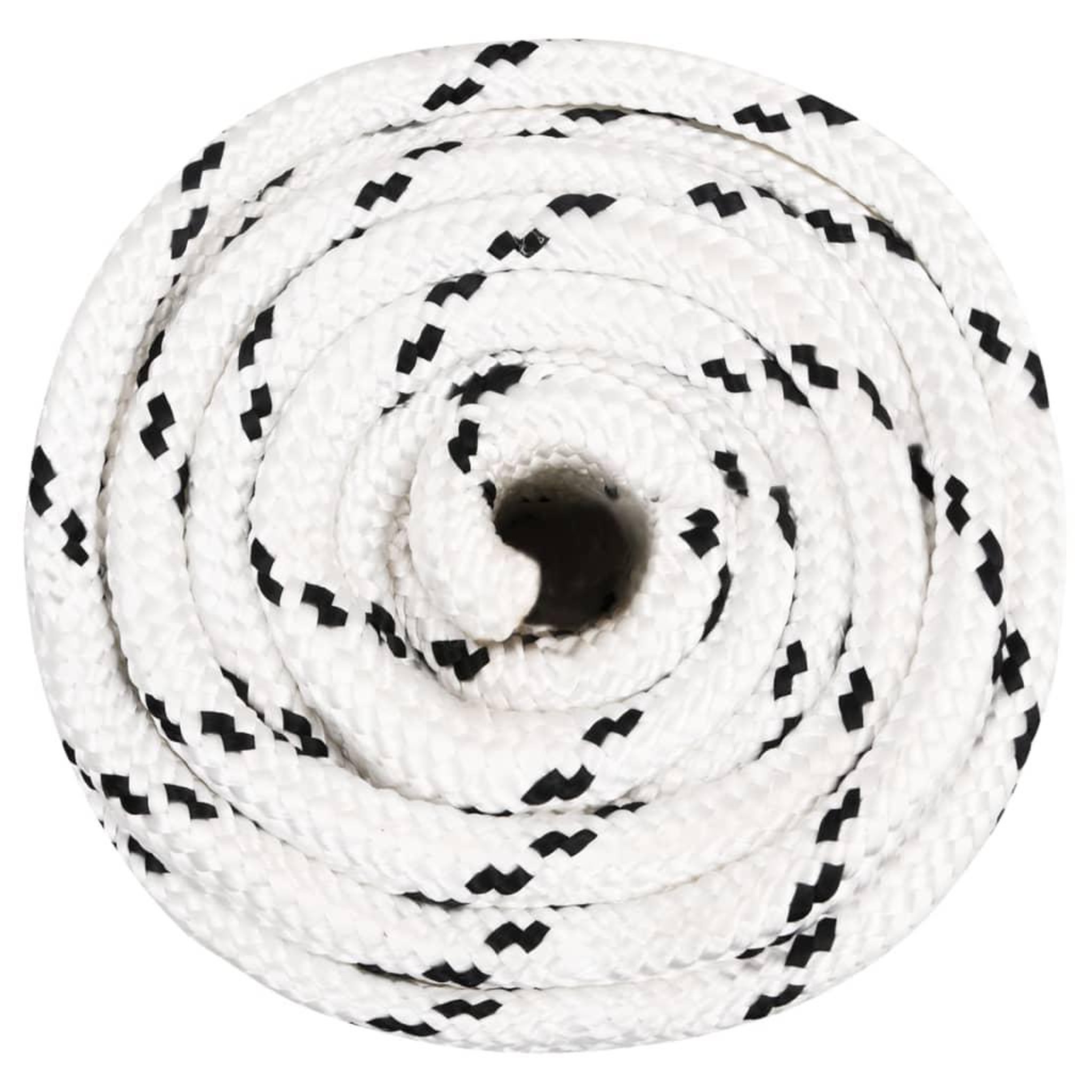 Voir la diapositive 2 : VIDAXL Corde de bateau tresse Blanc 20 mmx100 m Polyester