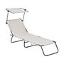 Voir la diapositive 1 : Habitat et Jardin Bain de soleil pliable  Lazy  - Avec pare soleil - Beige