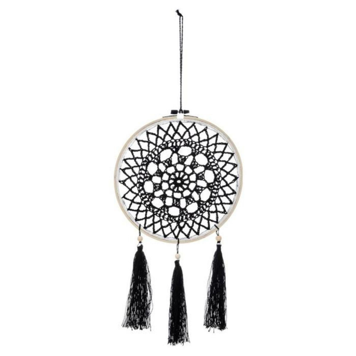 ATMOSPHERA Attrape-Rêves Déco  Brodé  43cm Noir