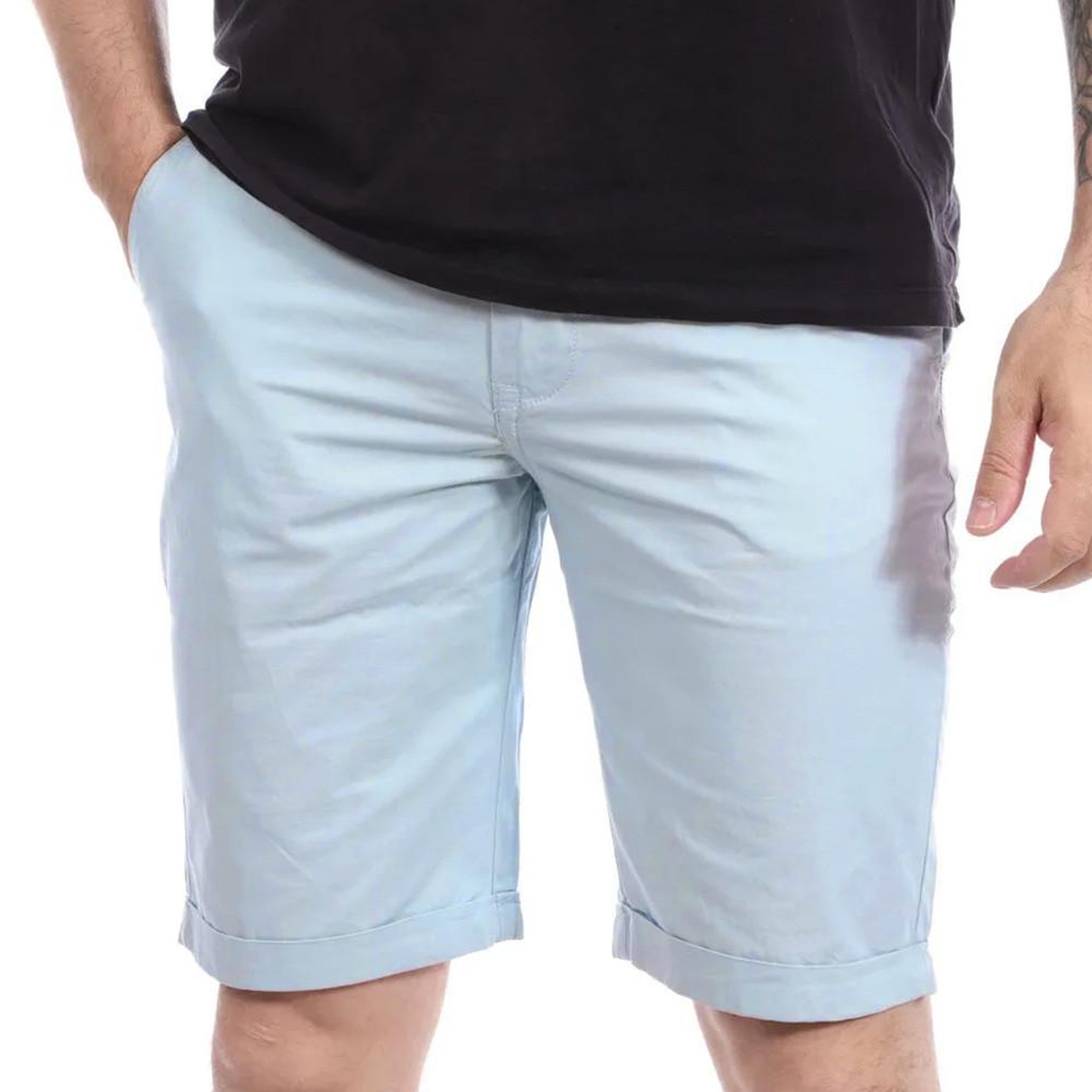 LA MAISON BLAGGIO Short chino bleu homme la maison blaggio matt. Coloris disponibles : Bleu