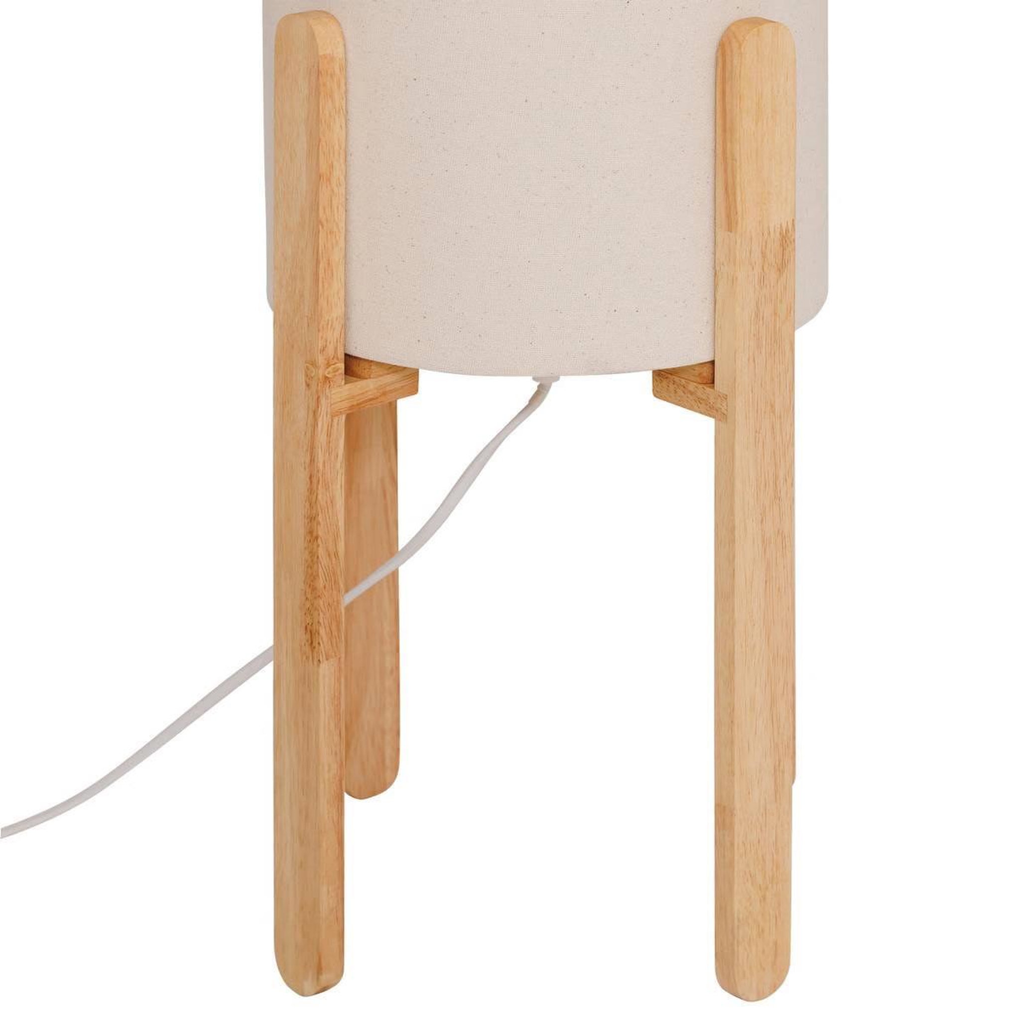 Voir la diapositive 3 : ATMOSPHERA Lampadaire en bois  rafa  107cm beige