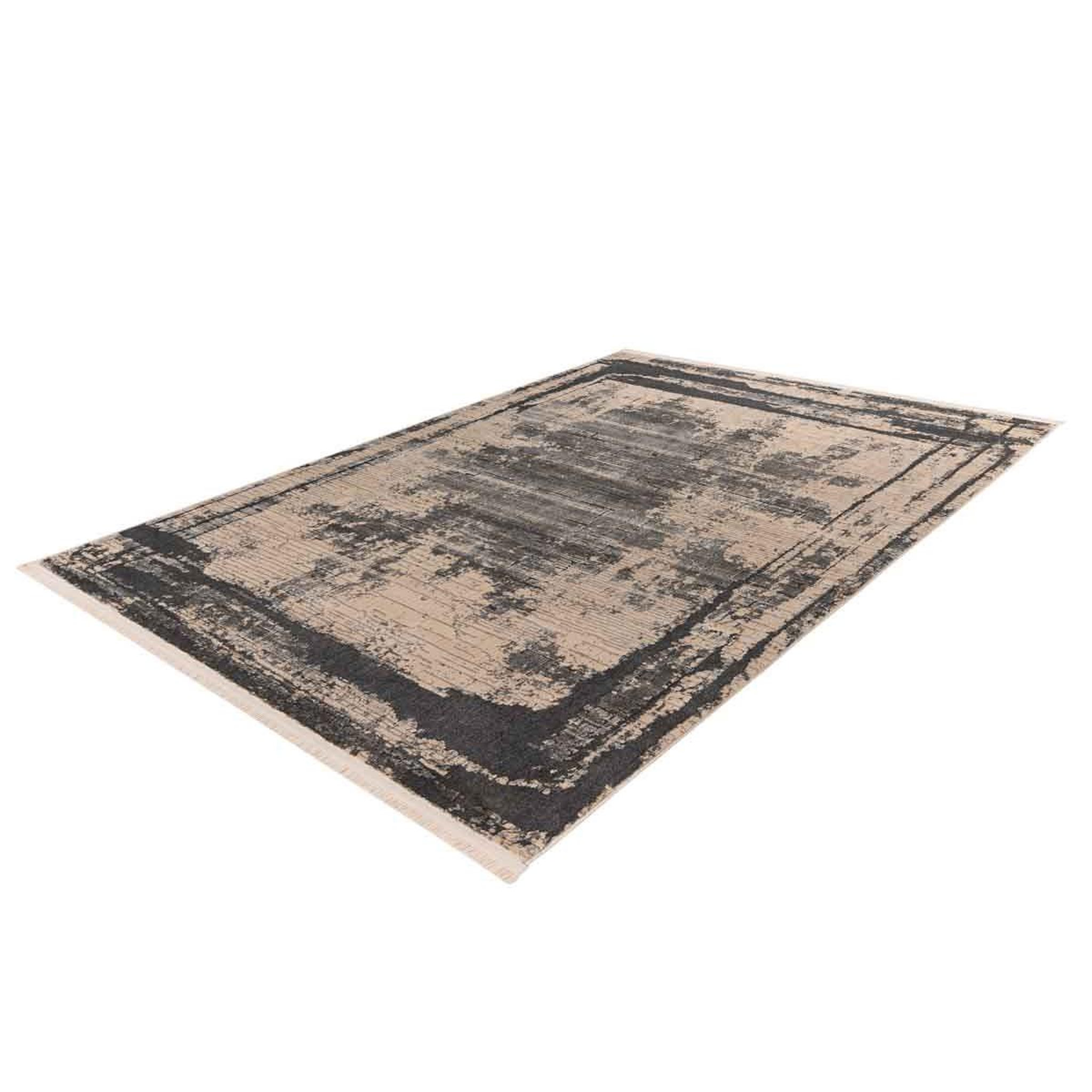 Voir la diapositive 2 : Paris Prix Tapis Tissé à Poils Ras Vintage  Adeon  Gris