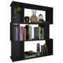 Voir la diapositive 3 : VIDAXL Bibliotheque/Cloison Noir 80x24x96 cm cm Bois d'ingenierie