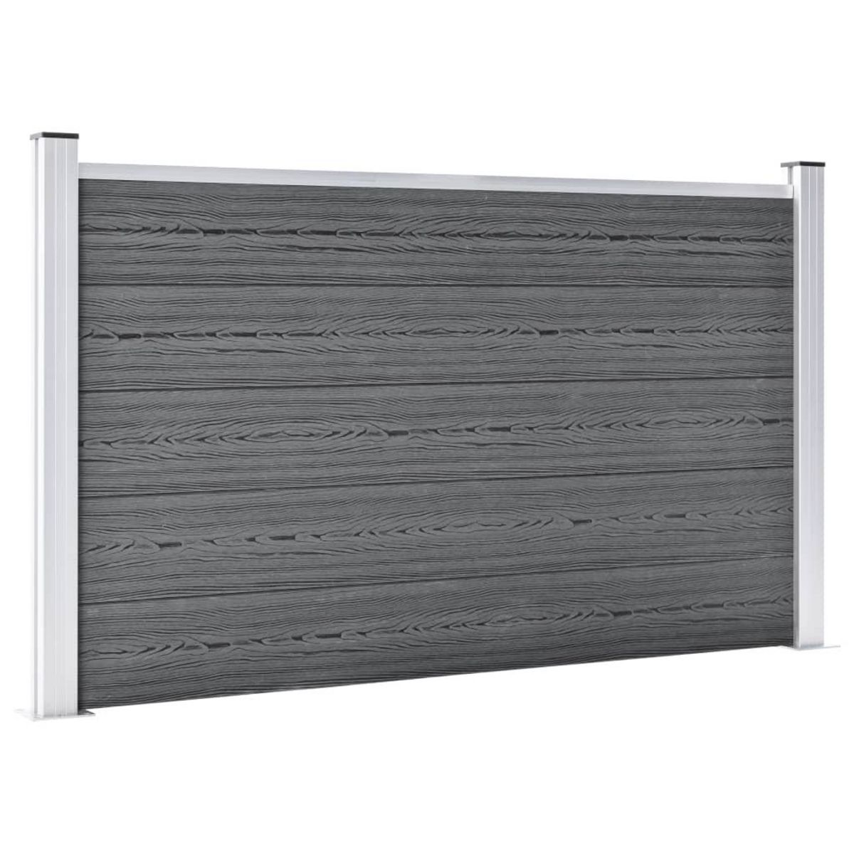 VIDAXL Cloture de jardin WPC 353x106 cm Gris