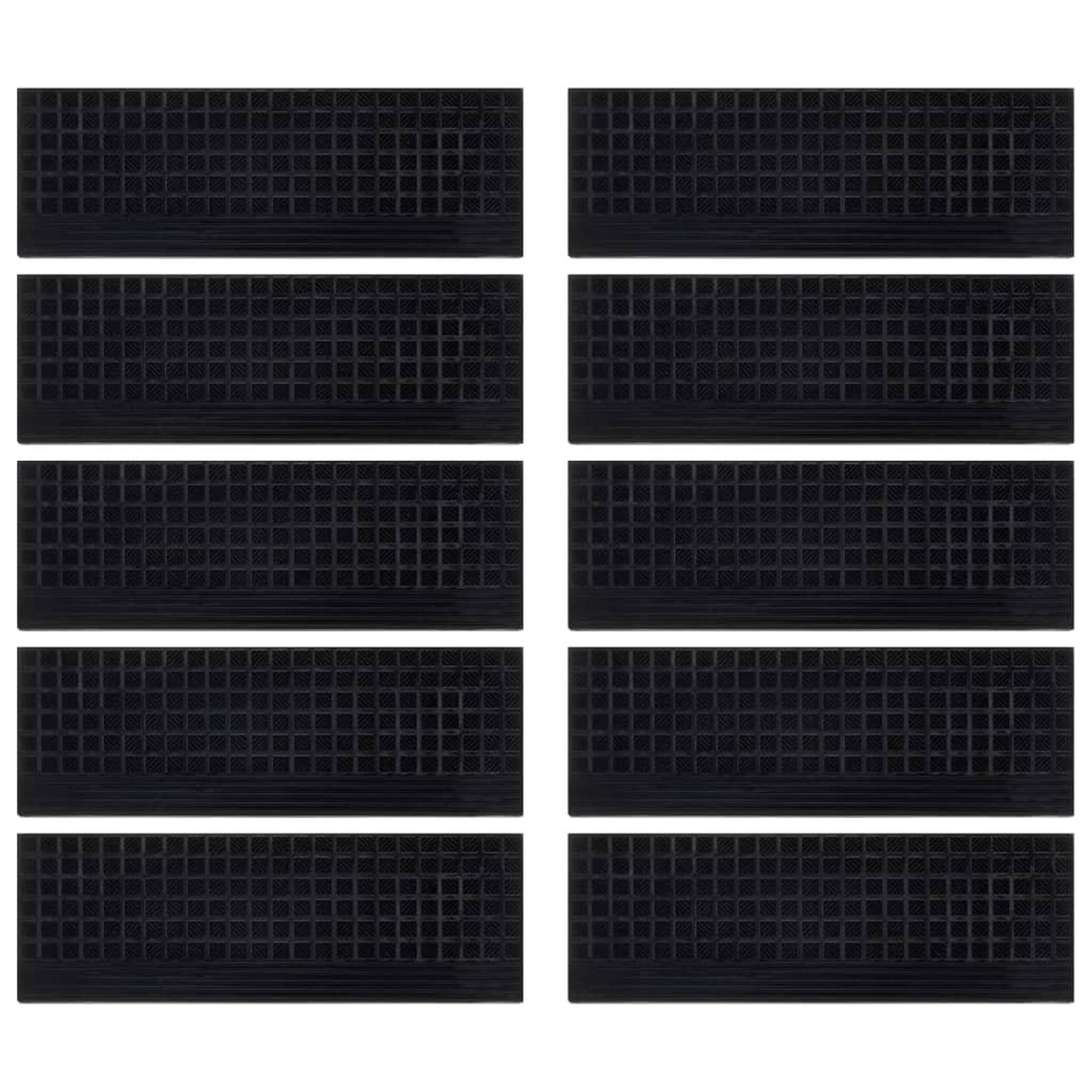 Voir la diapositive 3 : VIDAXL Marches d'escalier 10 pcs 25x75 cm caoutchouc
