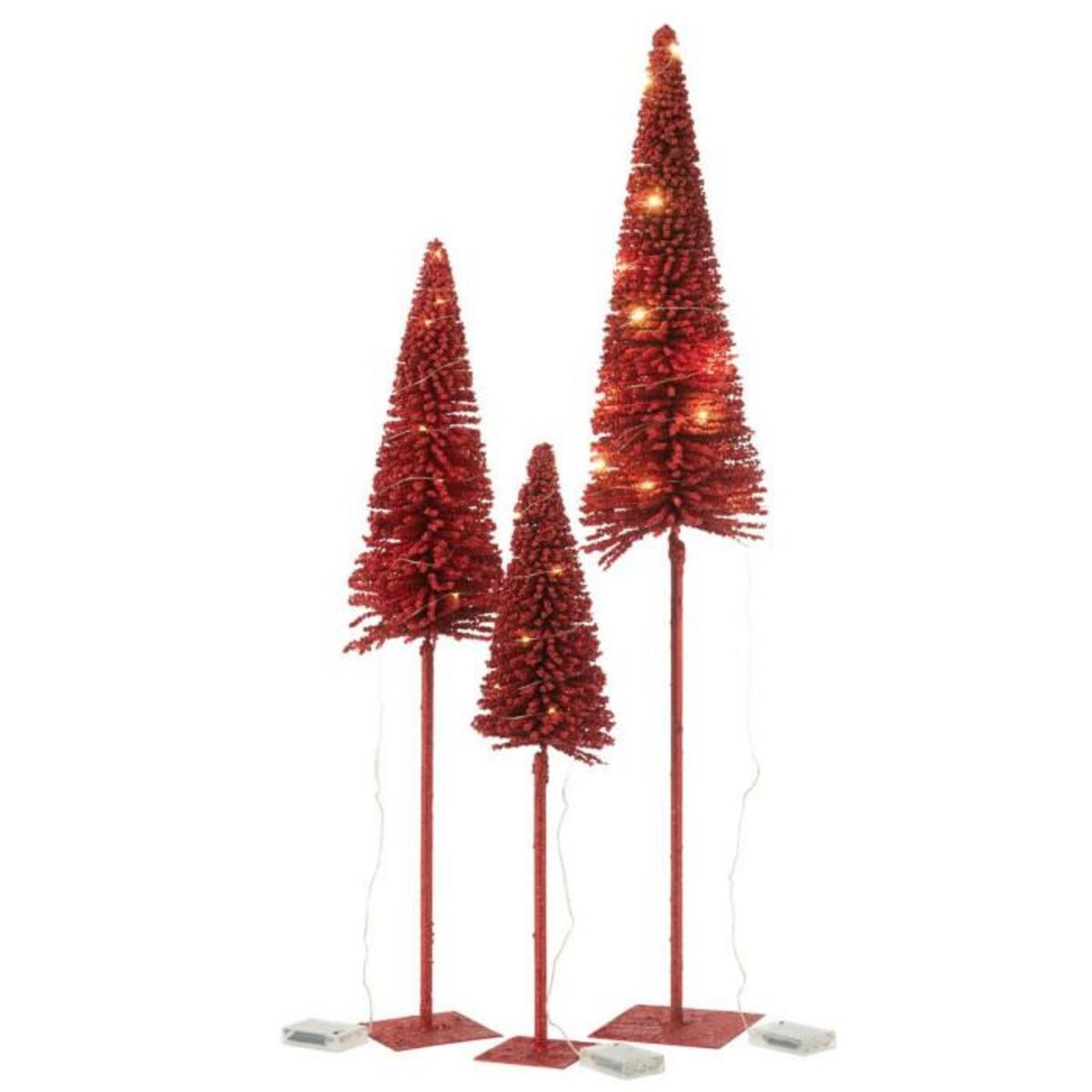 Paris Prix Statuette Déco à LED   Sapin  58cm Rouge