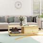 Voir la diapositive 3 : VIDAXL Table basse 110x50x33,5 cm bois de sapin massif
