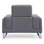 Voir la diapositive 3 : Paris Prix Fauteuil en Tissu  Ezekiel  104cm Gris Clair