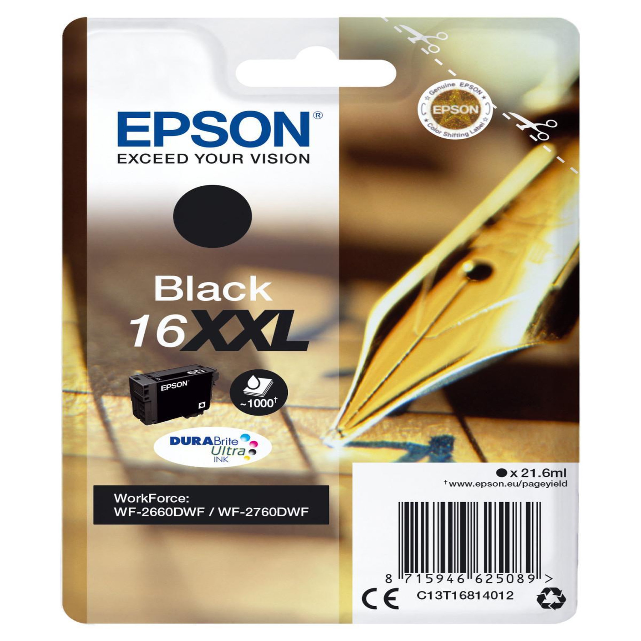 Voir la diapositive 2 : Epson Epson c13t16814022 cartouche d'encre 1 pièce(s) original noir