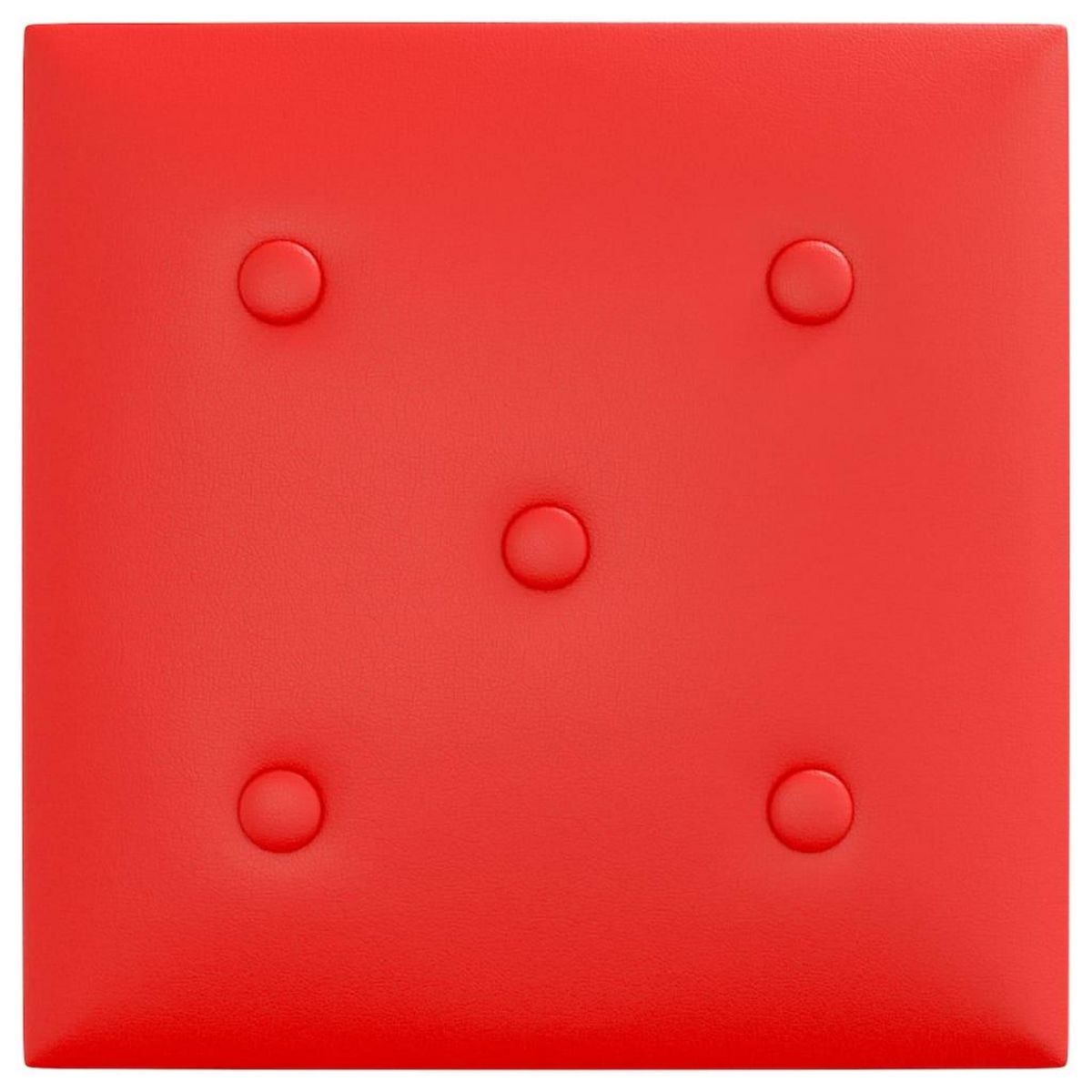 VIDAXL Panneaux muraux 12 pcs Rouge 30x30 cm Similicuir 1,08 m²