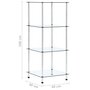 Voir la diapositive 6 : VIDAXL Etagere 4 niveaux Transparent 40x40x100 cm Verre trempe