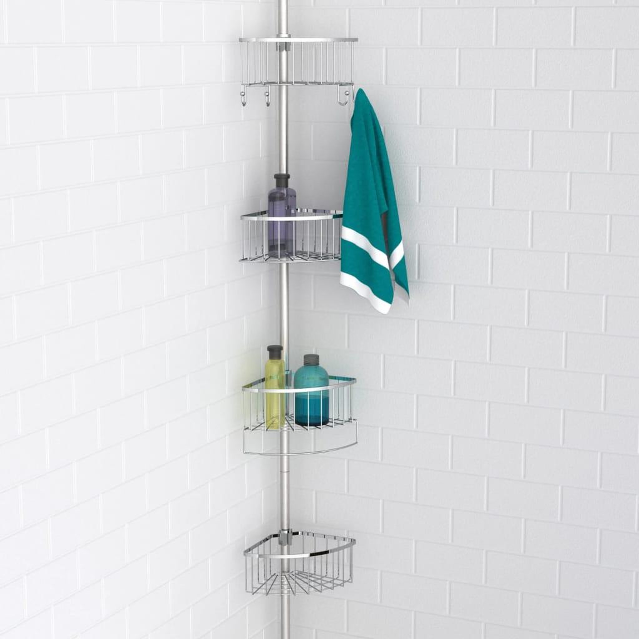 Voir la diapositive 1 : EISL EISL Etagere de douche d'angle telescopique chrome