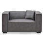 Voir la diapositive 2 : Paris Prix Fauteuil Large en Tissu  Brock  146cm Gris
