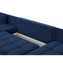 Voir la diapositive 3 : BEST MOBILIER Petra - canapé panoramique en u - 7 places - convertible - avec coffre - en velours