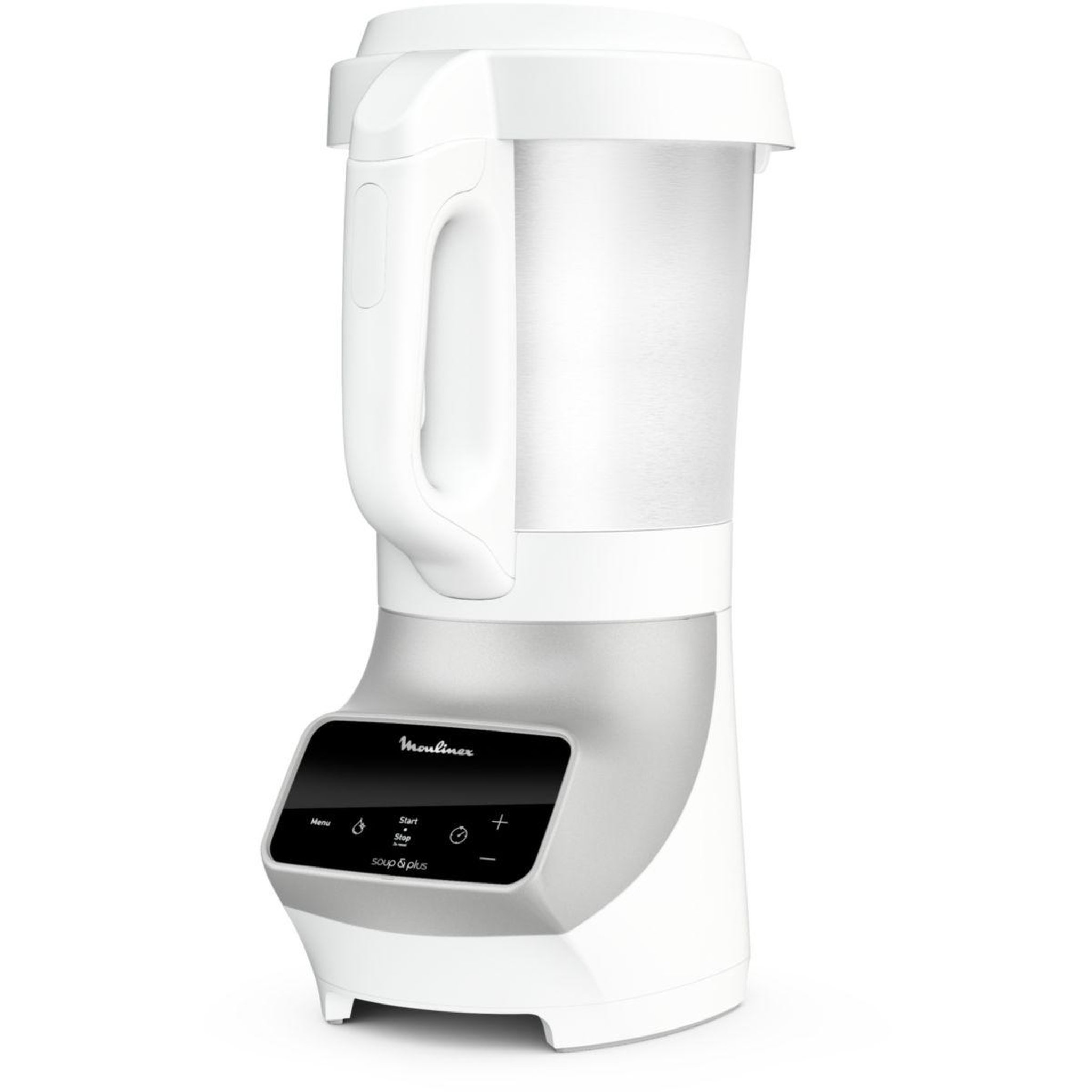 Voir la diapositive 3 : MOULINEX Blender chauffant soup et  plus lm926b00 blanc 2l + bol vapeur