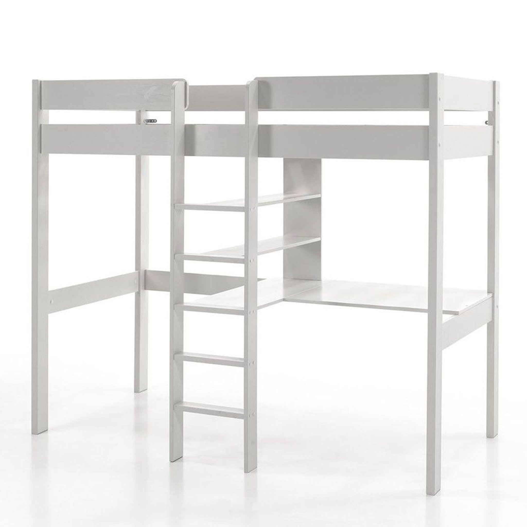 Voir la diapositive 2 : Paris Prix Lit mezzanine & bureau enfant  pino  90x200cm blanc