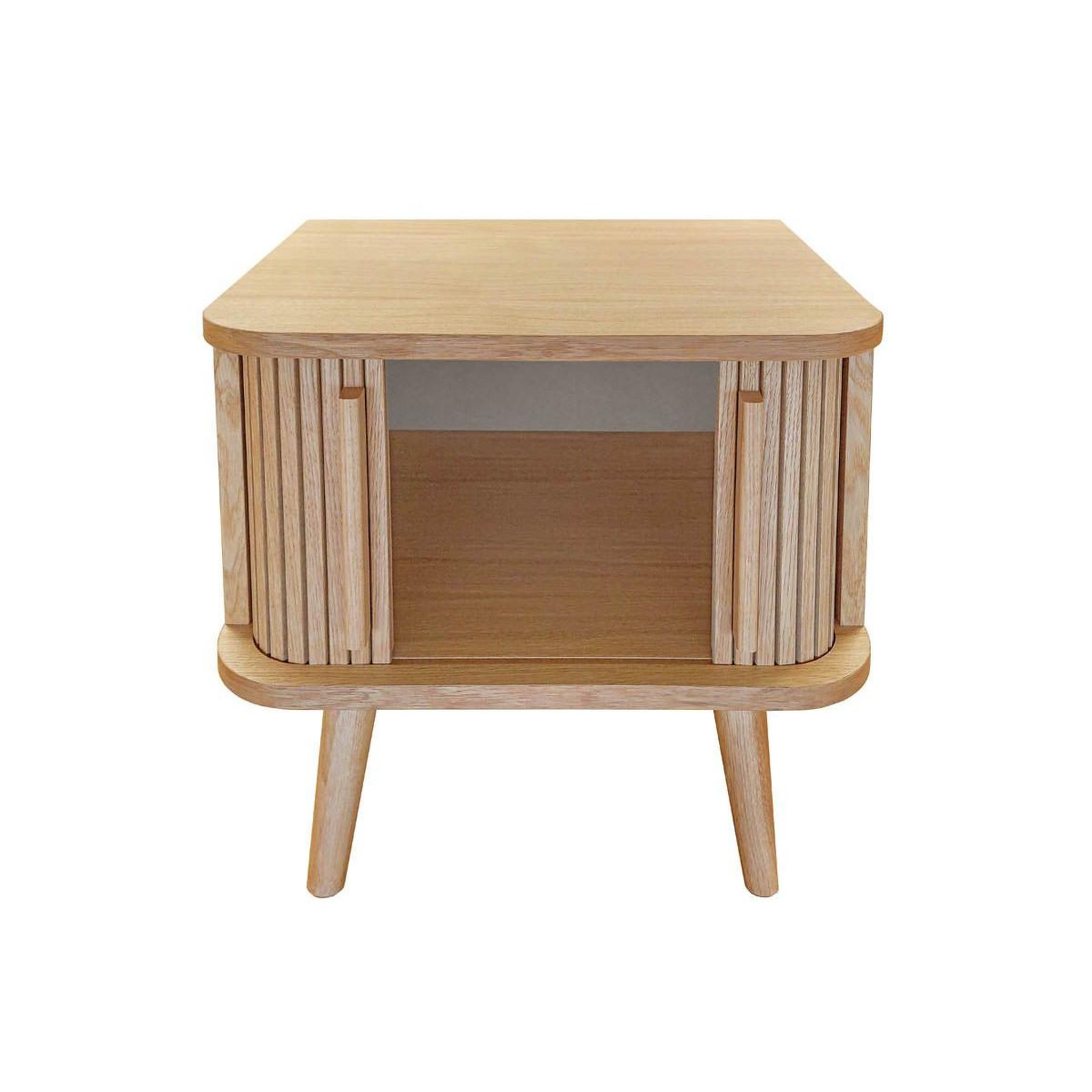 Voir la diapositive 4 : Paris Prix Table de chevet design  rove  50cm chêne