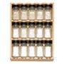 Voir la diapositive 2 : FIVE Lot de 15 Pots à Épices  Rack Tiroir  31cm Naturel