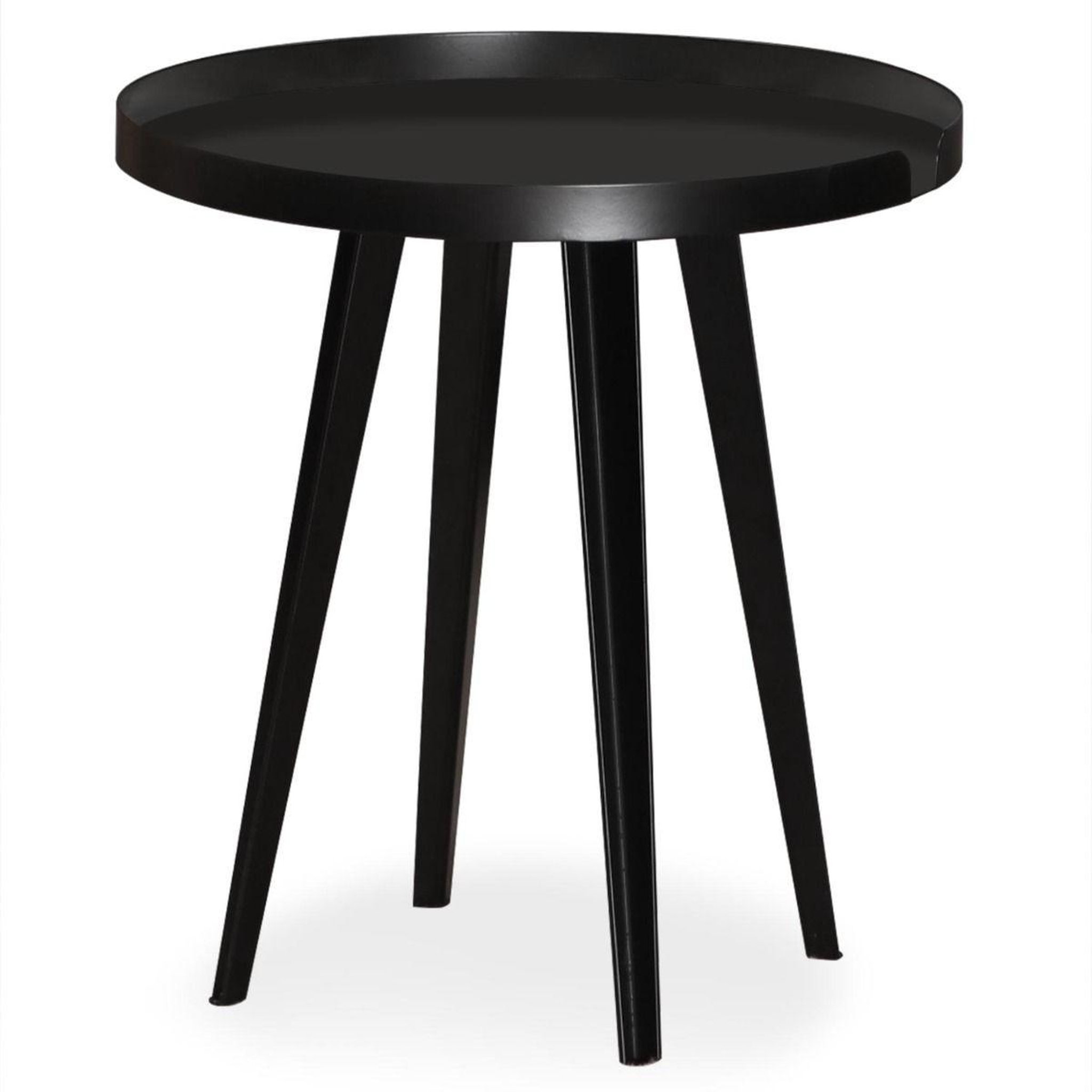 Paris Prix Table d'appoint à rebord  bimix  45cm noir