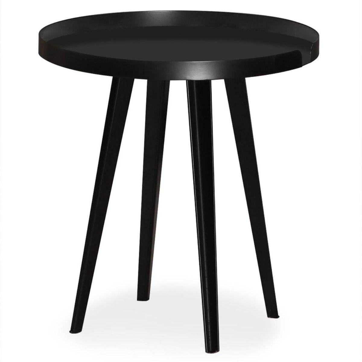 Paris Prix Table d'Appoint à Rebord  Bimix  45cm Noir
