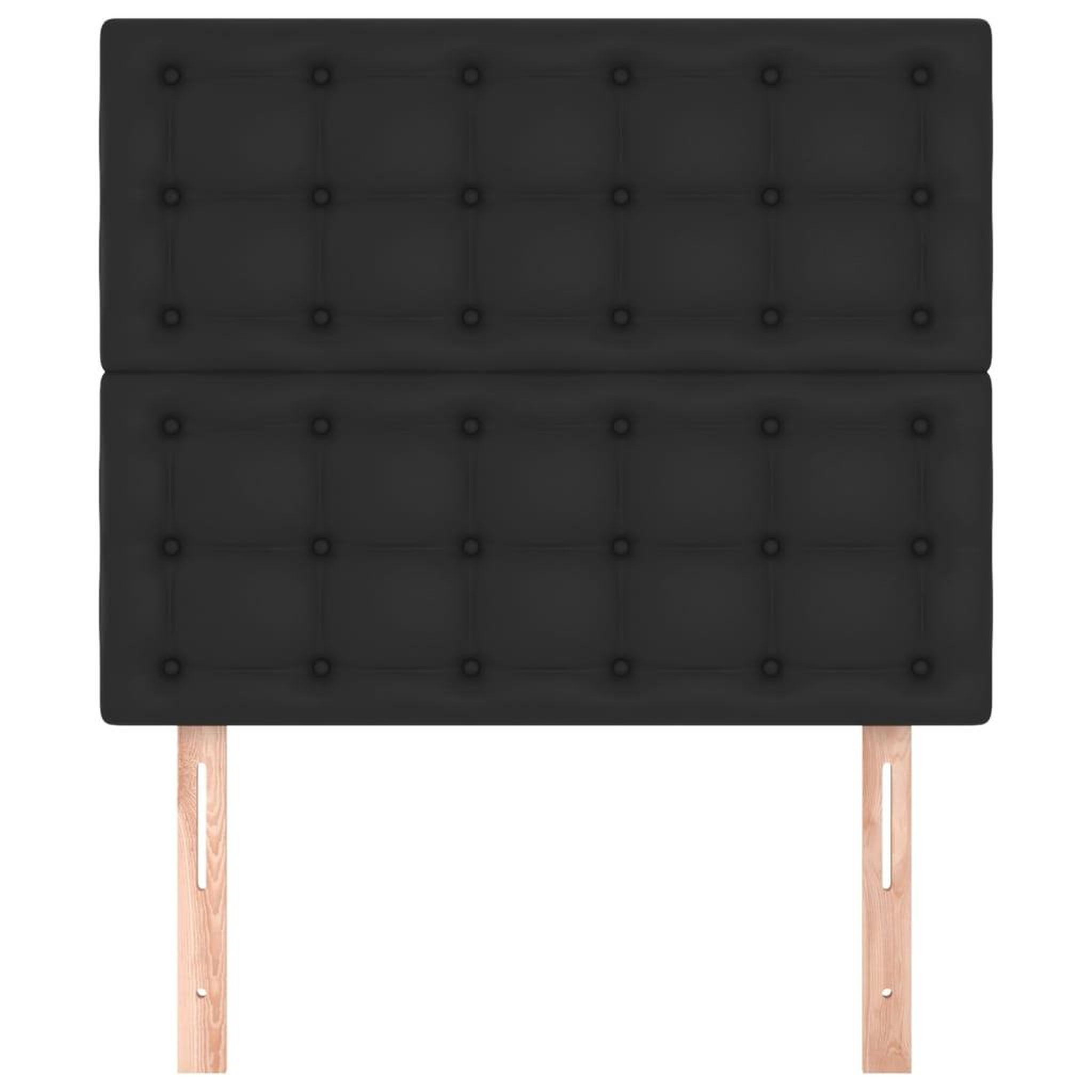 Voir la diapositive 3 : VIDAXL Tetes de lit 2 pcs Noir 100x5x78/88 cm Similicuir