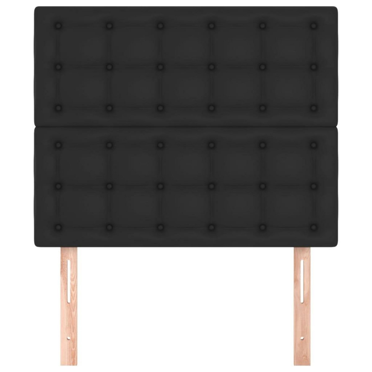 VIDAXL Tetes de lit 2 pcs Noir 100x5x78/88 cm Similicuir