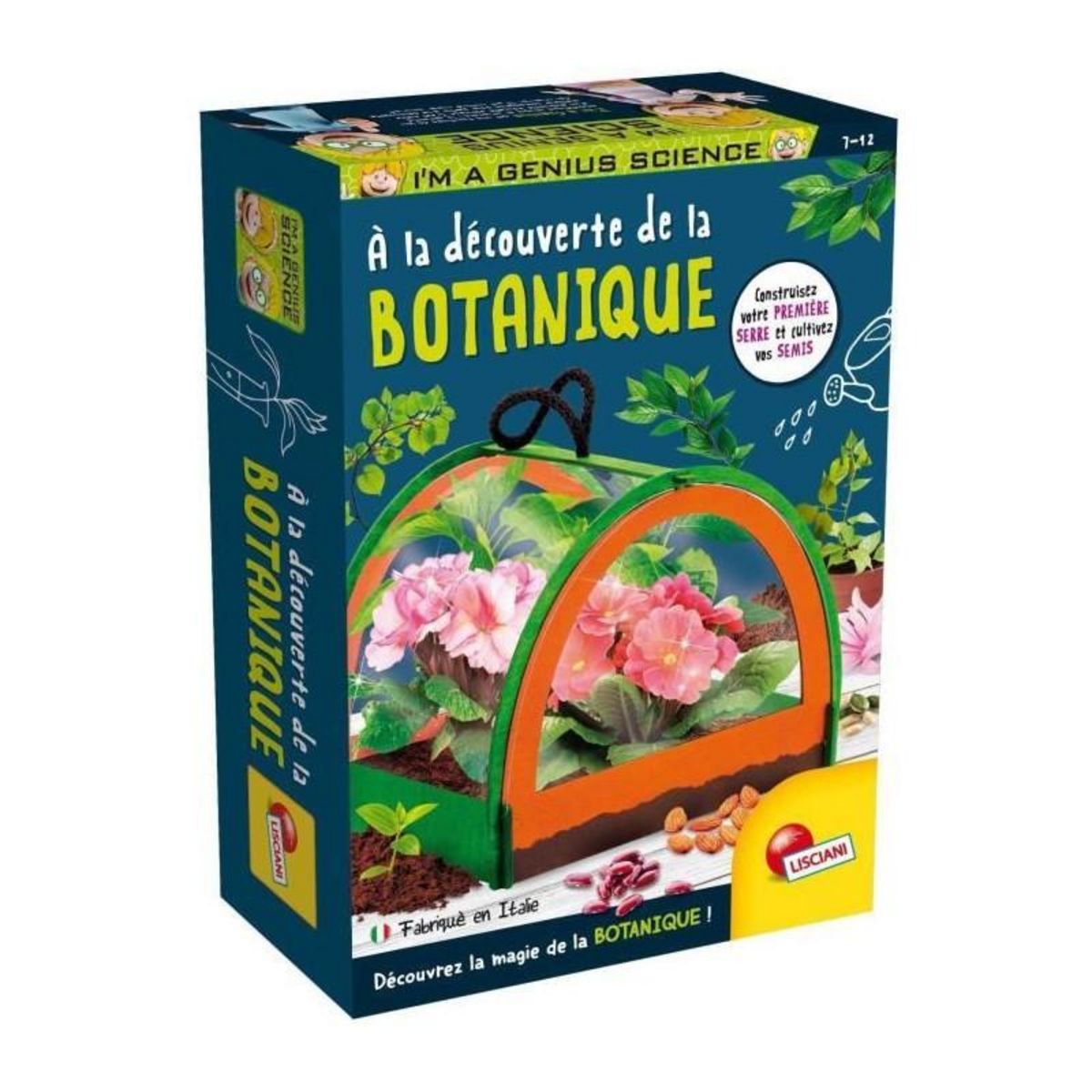 LISCIANI GIOCHI Découverte de la botanique - Kit Scientifique - I'M A GENIUS POCKET - Serre miniature, Expériences botaniques