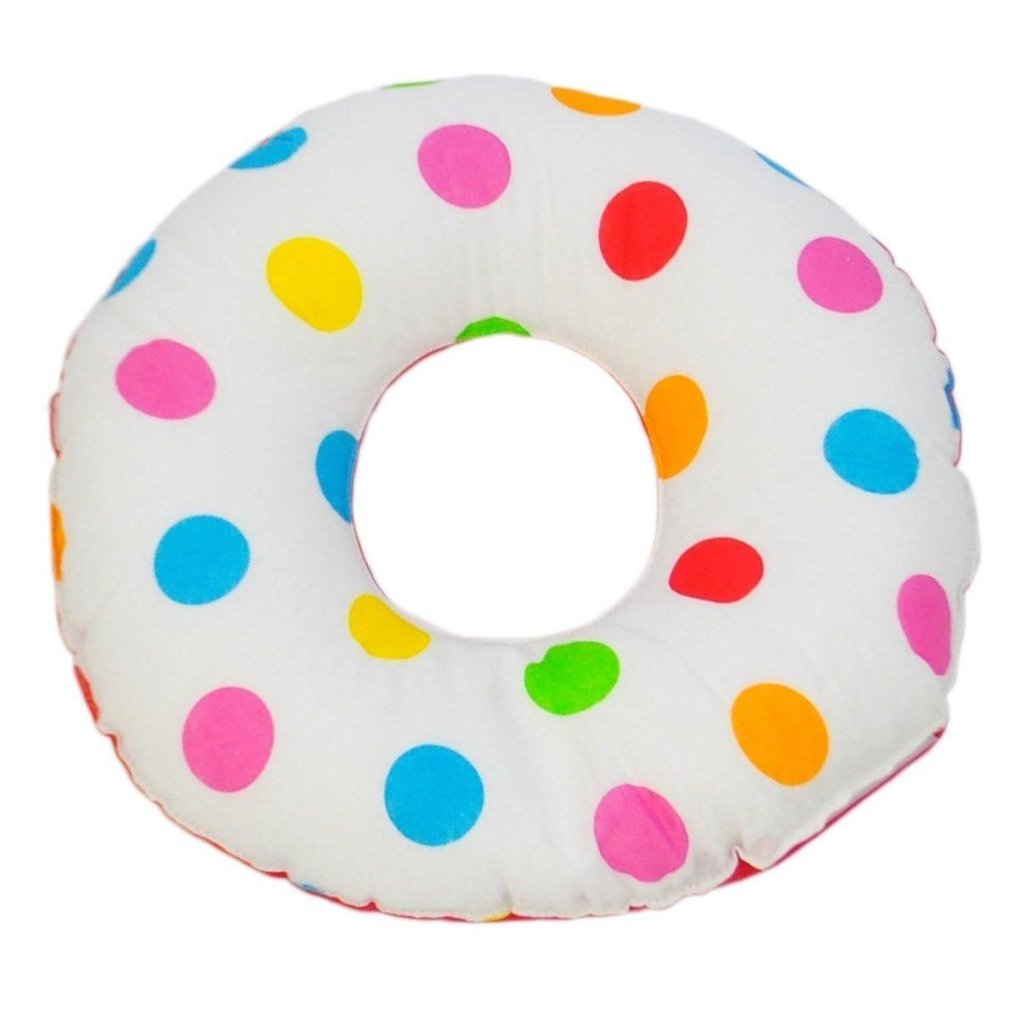 VELINDA Coussin rond post natal boules de printemps + rouge