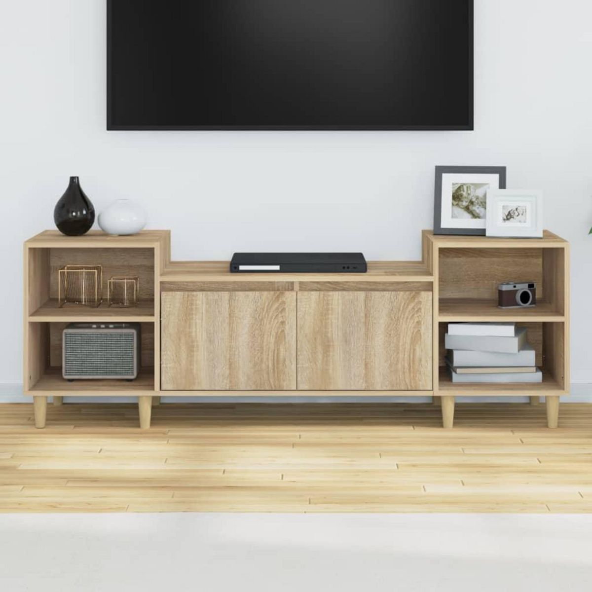 VIDAXL Meuble TV Chene sonoma 160x35x55 cm Bois d'ingenierie