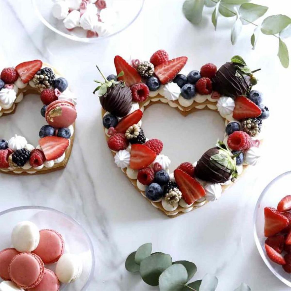 Paris Prix Lot de 3 Pochoirs Cake  Love  20cm Blanc