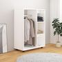 Voir la diapositive 3 : VIDAXL Garde-robe Blanc brillant 80x40x110 cm Bois d'ingenierie