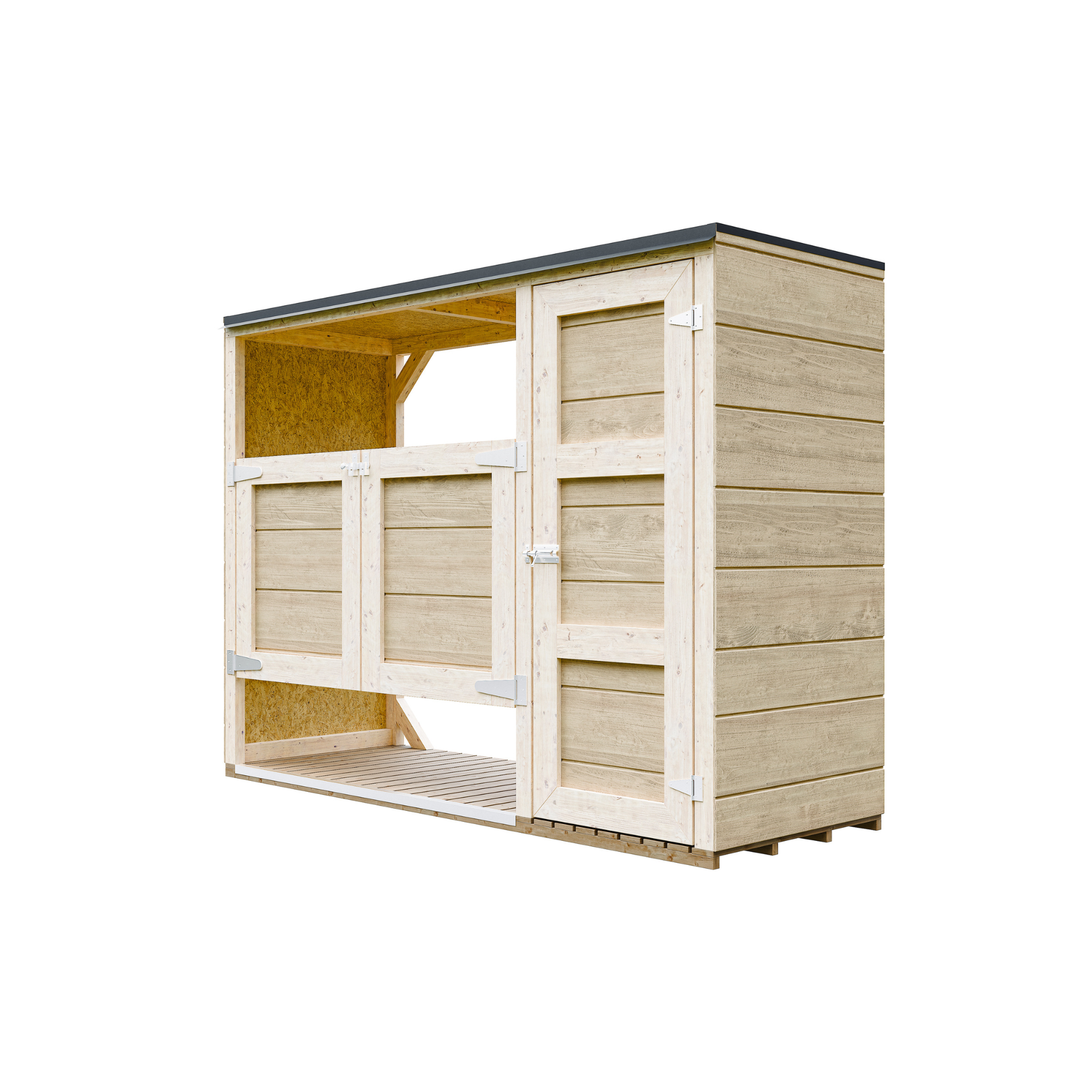 Voir la diapositive 3 : TIMBELA Abri de jardin pour poubelles, Cache poubelle extérieur 2x240L M981A