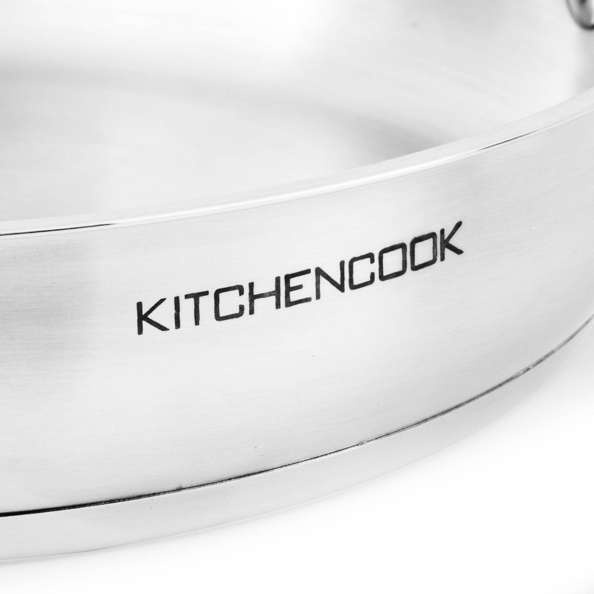 KITCHEN COOK Poêle acier inoxydable 24 cm induction PROFESSIONNEL