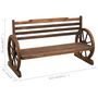Voir la diapositive 6 : VIDAXL Banc de jardin 112 cm bois de sapin massif