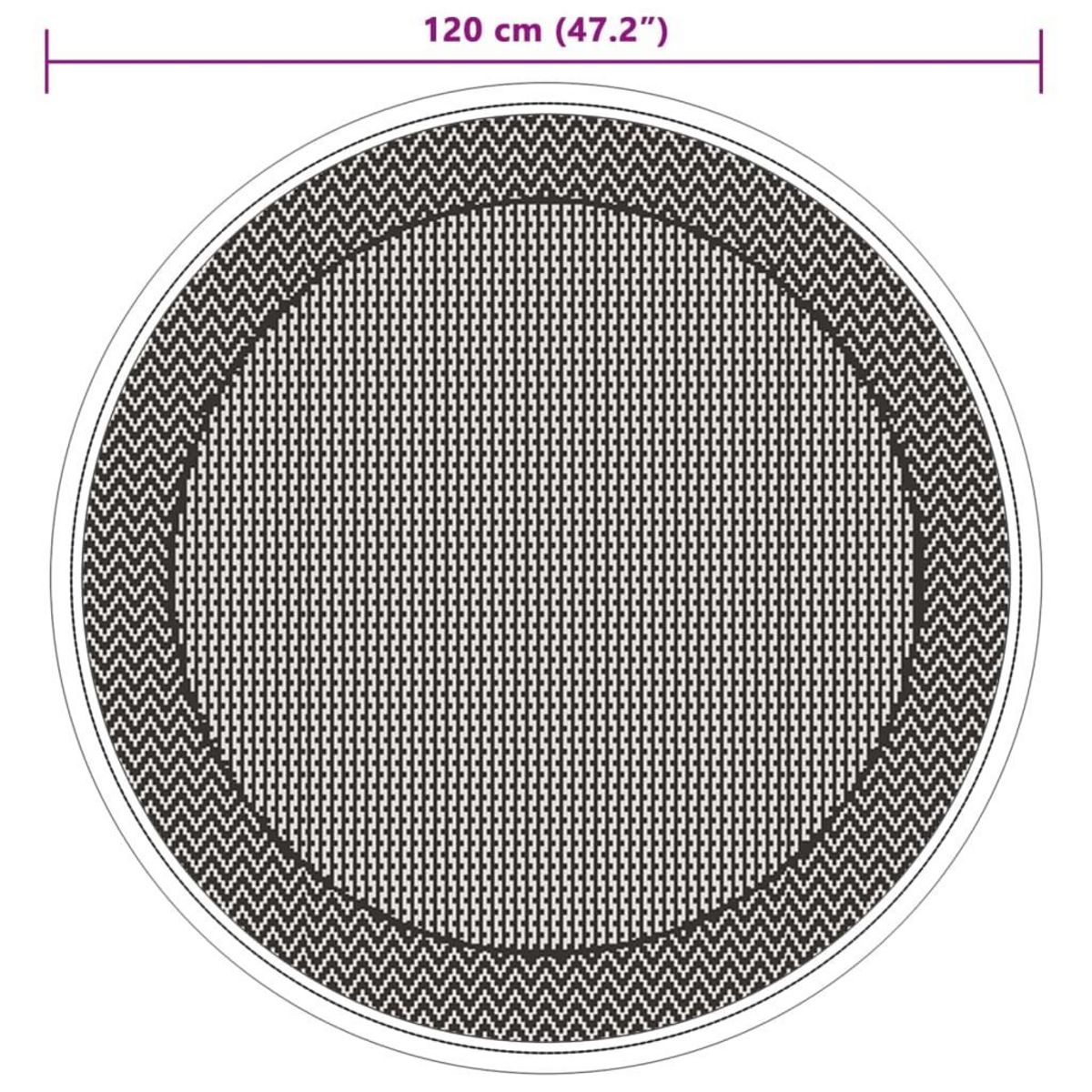 VIDAXL Tapis d'exterieur ARAKIL vert Ø120 cm PP