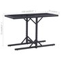 Voir la diapositive 6 : VIDAXL Table de jardin Noir 110x53x72 cm Verre et resine tressee