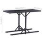 Voir la diapositive 6 : VIDAXL Table de jardin Noir 110x53x72 cm Verre et resine tressee