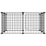 Voir la diapositive 5 : VIDAXL Cage animaux de compagnie a 8 panneaux et porte Noir 35x35 cm