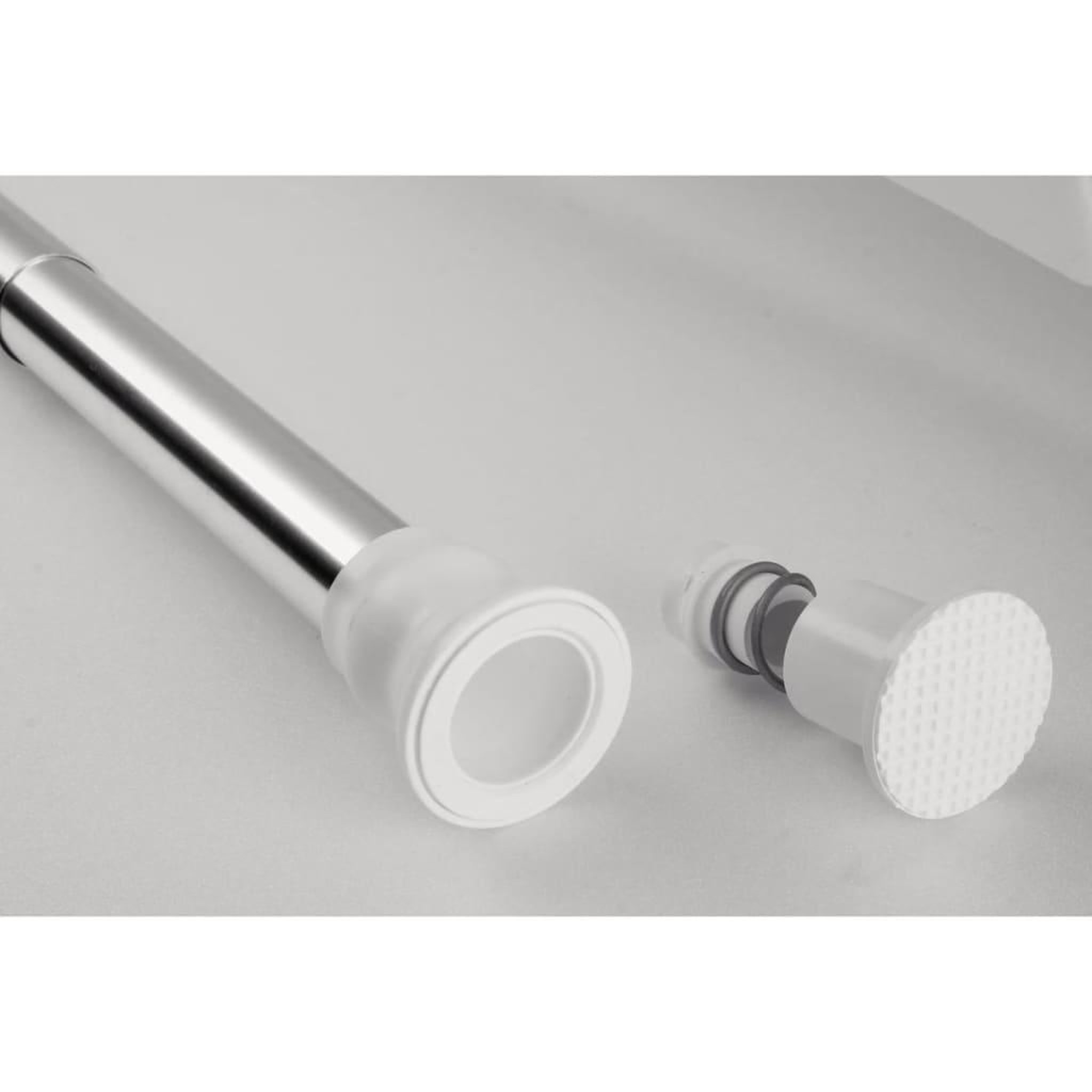 Voir la diapositive 4 : RIDDER RIDDER Tringle de rideau de douche telescopique 110-185cm Chrome 55200