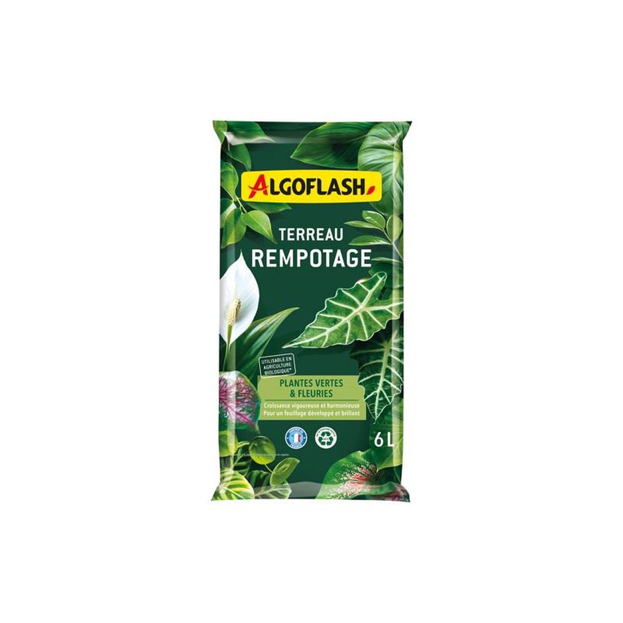 ALGOFLASH TERREAU REMPOT.PLTES VERT.FLEURI.6L/NC ALGOFLASH. - ATREM6N