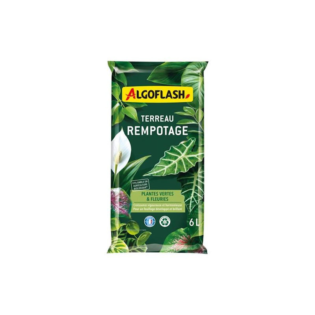 ALGOFLASH TERREAU REMPOT.PLTES VERT.FLEURI.6L/NC ALGOFLASH. - ATREM6N