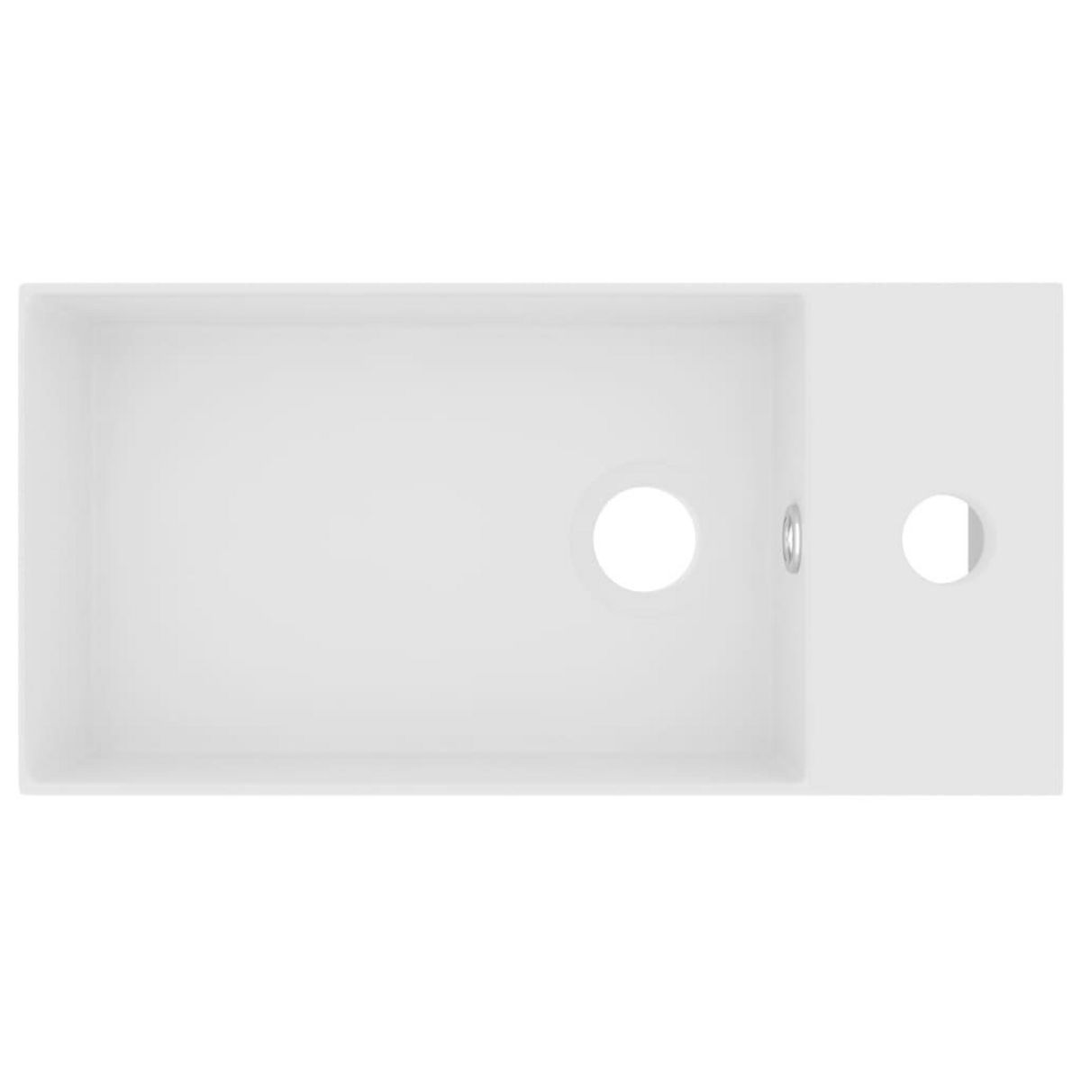 VIDAXL Lavabo de salle de bain avec trop-plein Ceramique Blanc mat