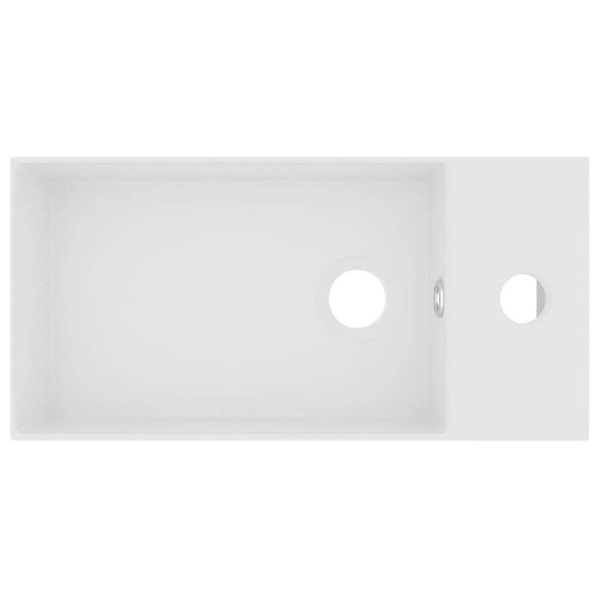 VIDAXL Lavabo de salle de bain avec trop-plein Ceramique Blanc mat