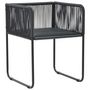 Voir la diapositive 4 : VIDAXL Chaises d'exterieur lot de 4 avec oreillers Resine tressee Noir